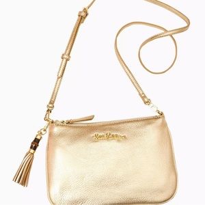 Lilly Pulitzer Cruisin Crossbody Gold Leather